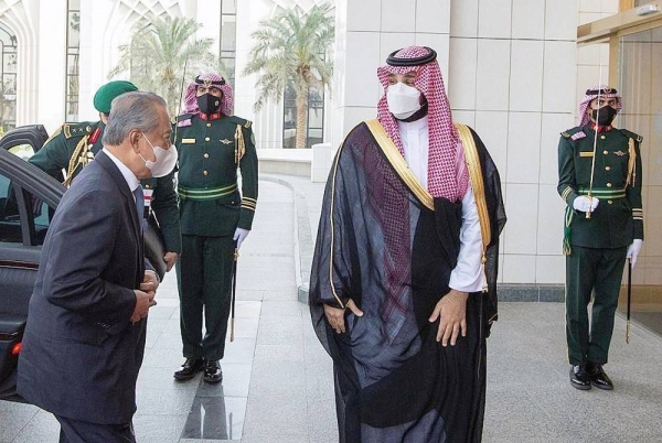 Crown Prince Muhammad Bin Salman, deputy prime minister and minister of defense, met with the visiting Prime Minister of Malaysia Muhyiddin Yassin  in Riyadh on Tuesday.