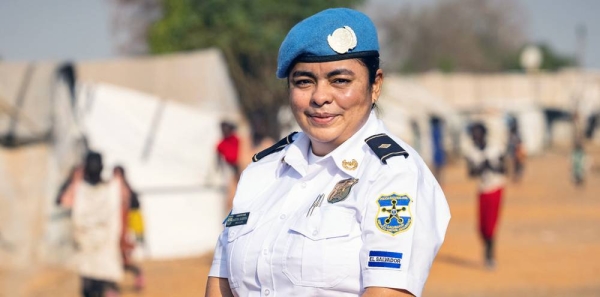 Martina Sandoval, UNPOL officer from El Salvador, serving in
UNMISS, the United Nations Mission in South Sudan. — courtesy UNMISS/Gregório Cunha