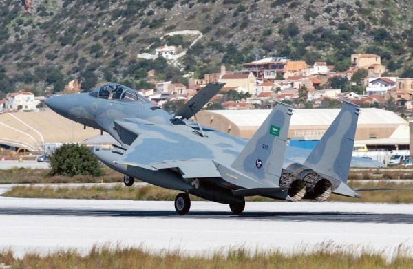 The aircraft of the Royal Saudi Air Force taking part in Eagle Eye 1 drill maneuvers, set to be carried out during this month, arrived with its full air, technical and backing up crews in Souda Airbase, at the Greek island of Crete.