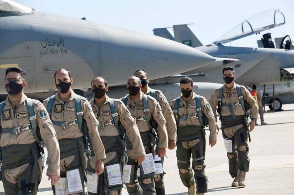 The aircraft of the Royal Saudi Air Force taking part in Eagle Eye 1 drill maneuvers, set to be carried out during this month, arrived with its full air, technical and backing up crews in Souda Airbase, at the Greek island of Crete.