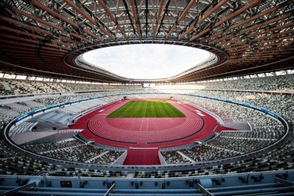 The Tokyo 2020 Olympic Games stadium that was opened in December.