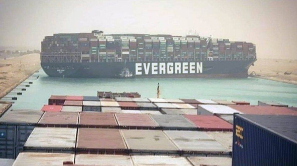Shipping experts believe it could take days or even weeks to free the 224,000-ton vessel that is wedged across the Suez Canal, blocking one of the world's busiest waterways since Tuesday. — Courtesy photo