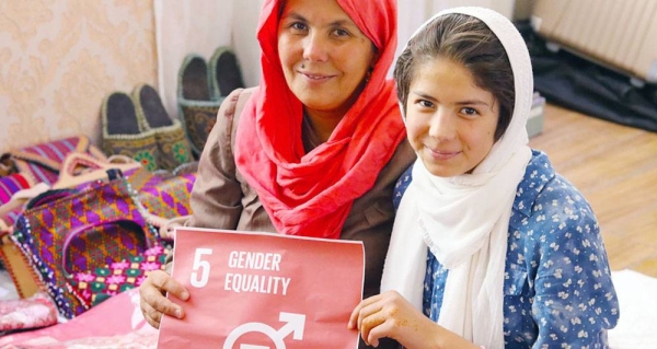 An entrepreneur and her daughter run a small business in Bamyan, Afghanistan. — courtesy UN Women/Nangyalai Tanai