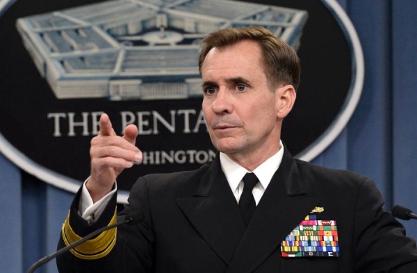 In a press conference on Thursday, spokesman for the US Department of Defense John Kirby called on the Houthi militia to stop its attacks and work toward achieving a political solution to the Yemeni crisis. — Courtesy file photo
