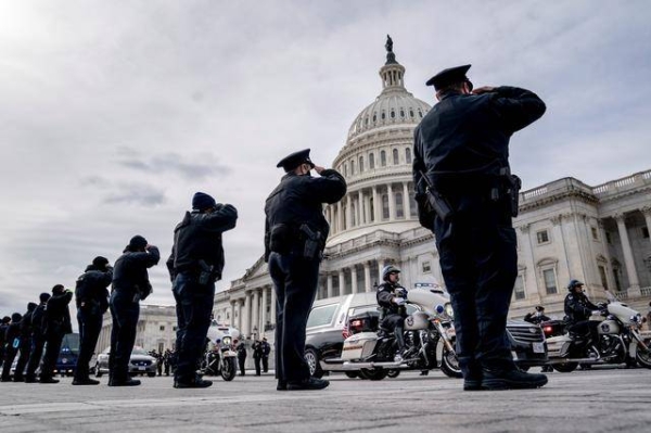 A policeman has died after a driver rammed his vehicle into officers at a security barricade outside the US Capitol. — Courtesy photo
