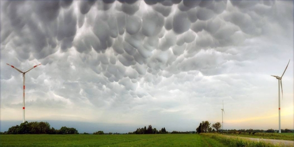 Wind farms, like this one in Belgium, are a key source of sustainable energy. — courtesy WMO/Boris Jordan