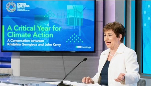 IMF Managing Director Kristalina Georgieva joined US Special Presidential Envoy for Climate John Kerry to discuss how to turn climate ambitions into action while creating vibrant and inclusive opportunities as part of the transition to the new climate economy.