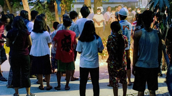 People holding a vigil in Yangon, Myanmar. — courtesy Unsplash/Zinko Hein