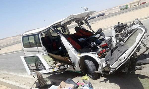 A file photo of a road accident in Egypt.crash. — courtesy photo