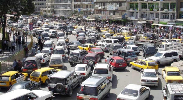 Morning traffic in downtown Kabul, the capital of Afghanistan. — courtesy UNAMA/Nasim Fekrat (File photo)