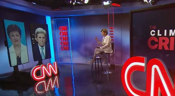 IMF chief Kristalina Georgieva and US Climate Envoy John Kerry discuss climate action on the CNN news channel