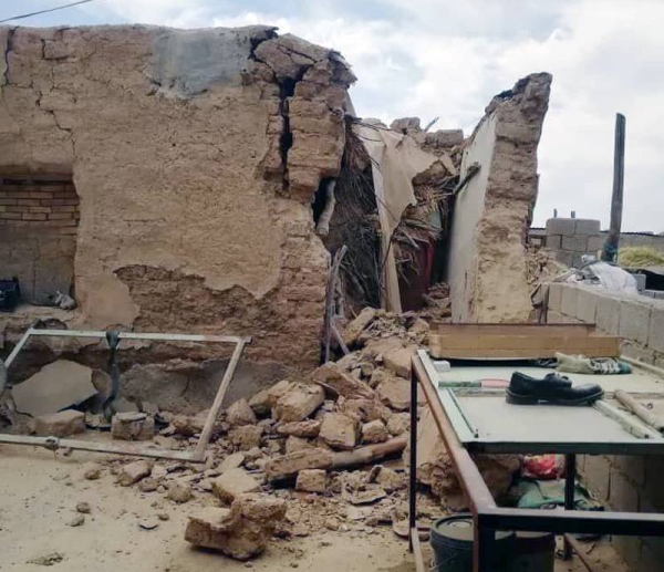 Images show houses damaged in a village near Bandar Genaveh in southern Iran following 5.9 gratitude earthquake. — courtesy Twitter