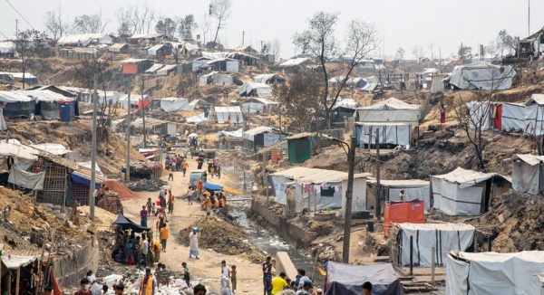 Some shelters have been rebuilt in Camp 9 of Cox’s Bazar in Bangladesh following a fire in March. — courtesy IOM/Mashrif Abdullah Al