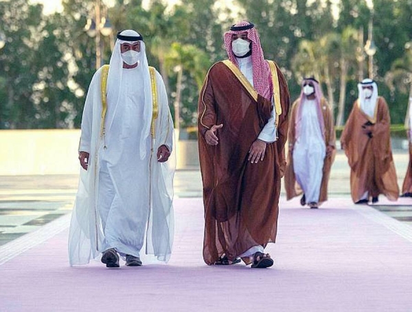 Crown Prince Muhammad Bin Salman, deputy premier and minister of defense, and Sheikh Muhammad Bin Zayed, crown prince of Abu Dhabi and deputy supreme commander of the UAE Armed Forces, on Wednesday held talks on bilateral relations in Jeddah on Wednesday.
