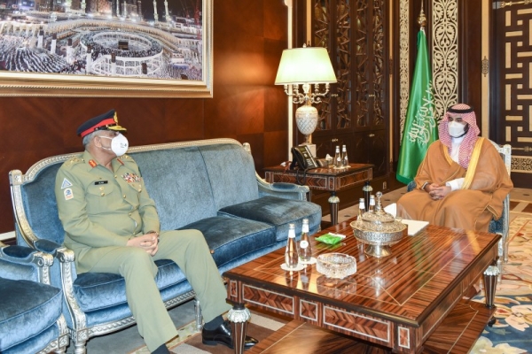 Saudi Arabia’s Deputy Defense Minister Prince Khalid Bin Salman met here early Friday with Pakistan’s Chief of the Army Staff Gen. Qamar Javed Bajwa.