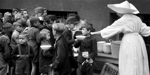 The UN Relief and Rehabilitation Administration (UNRRA) organized the sending of food products to countries devastated by the Second World War. — courtesy UN Photo