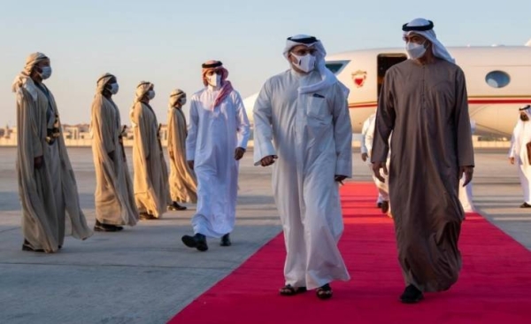 Bahrain’s Crown Prince Salman Bin Hamad Al-Khalifa met here on Monday with Abu Dhabi Crown Prince Sheikh Mohammed Bin Zayed Al-Nahyan. — BNA photos