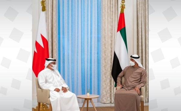 Bahrain’s Crown Prince Salman Bin Hamad Al-Khalifa met here on Monday with Abu Dhabi Crown Prince Sheikh Mohammed Bin Zayed Al-Nahyan. — BNA photos