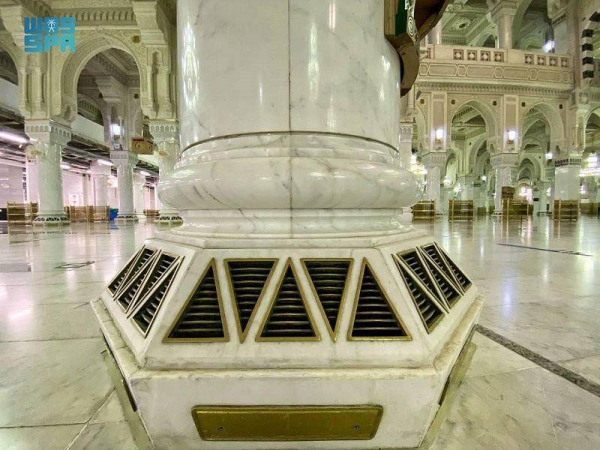  part of Saudi Arabia's efforts to provide high-quality services to visitors and pilgrims of the Holy Mosques using the latest technologies, the world’s largest cooling plant of its kind has been installed in Makkah’s Grand Mosque to ensure that worshipers perform their rituals in the cool and fresh atmosphere inside Al-Haram.