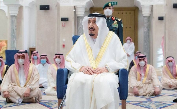 Custodian of the Two Holy Mosques King Salman performed Eid Al-Fitr prayer in NEOM Thursday morning.