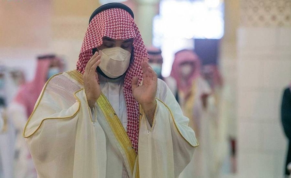 Crown Prince Muhammad Bin Salman, deputy prime minister and minister of defense, performed Eid Al-Fitr prayer at Imam Turki Bin Abdullah Mosque in Riyadh.