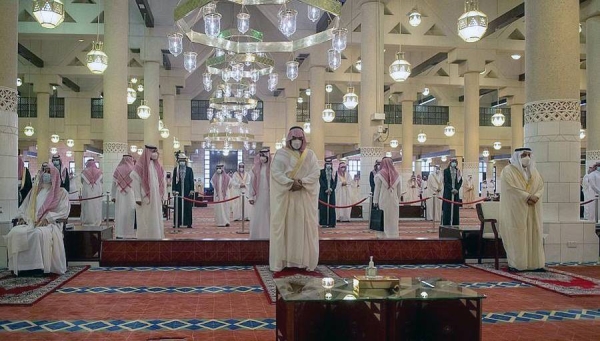 Crown Prince Muhammad Bin Salman, deputy prime minister and minister of defense, performed Eid Al-Fitr prayer at Imam Turki Bin Abdullah Mosque in Riyadh.