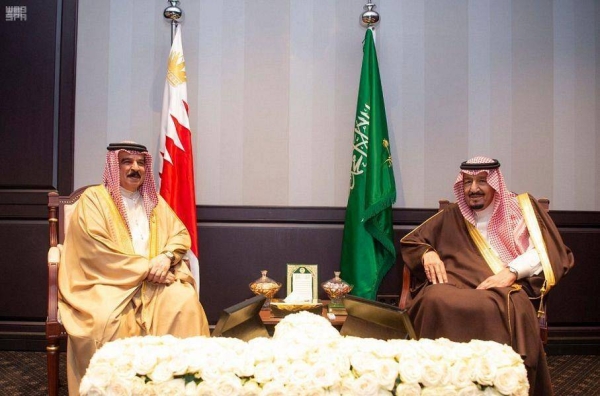 File photo of Custodian of the Two Holy Mosques King Salman and Bahrain’s King Hamad Bin Isa Al-Khalifa.
