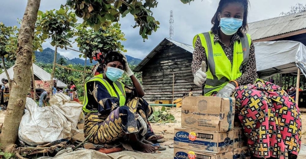 Families displaced by conflict and violence in the eastern Democratic Republic of the Congo receive humanitarian aid from the UN. — courtesy UNICEF/Jean-Claude Wenga