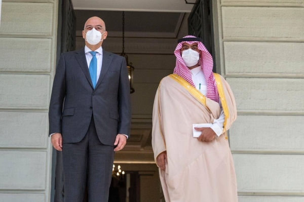 Saudi culture minister meets with Greek foreign minister