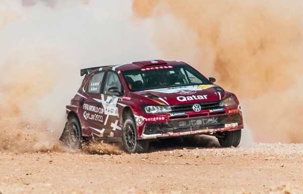 Nasser Saleh Al-Attiyah on his way to winning round one in Qatar.