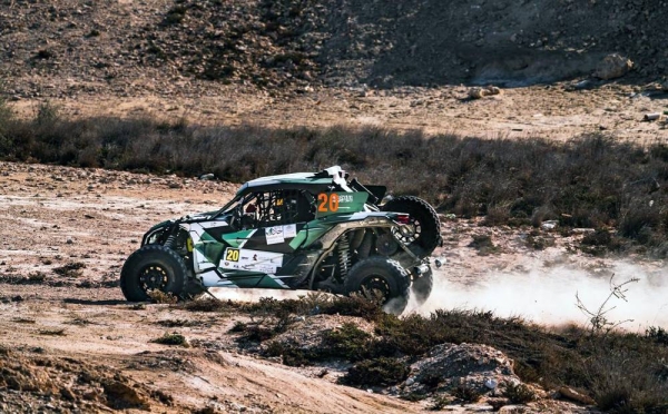 Nasser Saleh Al-Attiyah on his way to winning round one in Qatar.