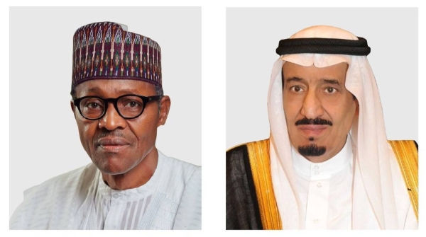King Salman exchanges Eid greetings 
with Nigerian president in phone call