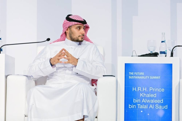 Prince Khaled Bin Alwaleed bin Talal  at the Abu Dhabi Sustainability Week 2019.