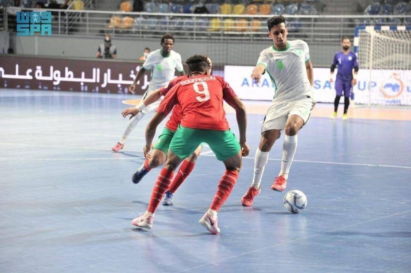 Minister of Sports watches Saudi national team play against Morocco in Arab Futsal Cup in Cairo