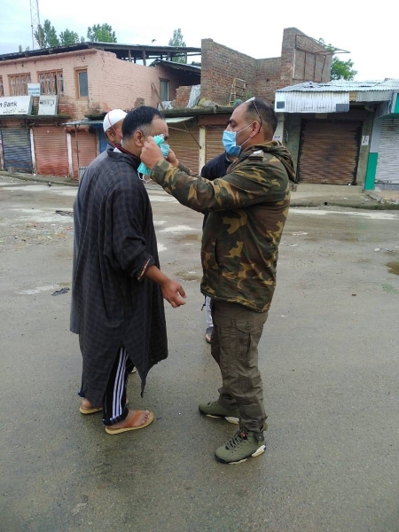 Indian security forces in the newly created union territory of Jammu and Kashmir are at the forefront in the battle against COVID-19 besides fighting militancy. 