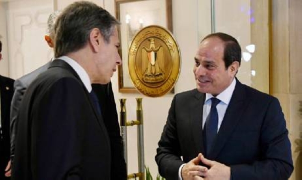 US Secretary of State Antony Blinken meets with Egyptian President Abdel Fattah El-Sisi in Cairo on Wednesday. — Courtesy photo