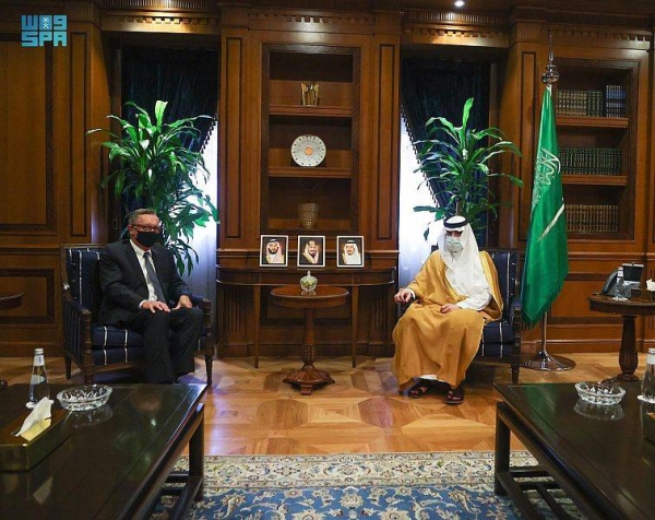 Saudi Arabia’s Minister of State for Foreign Affairs Adel Al-Jubeir received on Wednesday US Special Envoy for the Horn of Africa Jeffrey Feltman at the foreign ministry's headquarters in Riyadh.