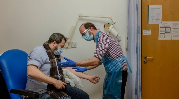 Three out of four British adults have received at least one dose of a coronavirus vaccine, the UK government said on Wednesday. — Courtesy file photo
