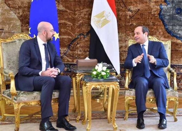 European Council President Charles Michel, left and Egyptian President Abdel Fattah El-Sisi are seen in this file picture. — Courtesy photo