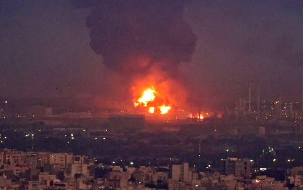  A major fire that broke out in an oil refinery in the Iranian capital on Wednesday has been brought under control on Thursday, but is still not completely extinguished. — Courtesy photo