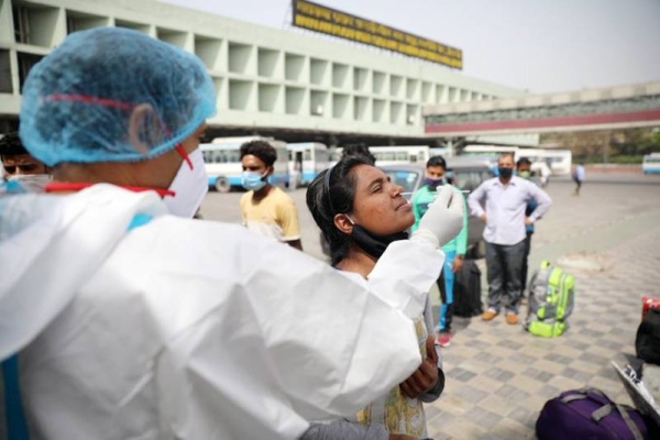 India reported on Tuesday a daily rise in new coronavirus infections of 86,498 cases over the past 24 hours, the lowest in 66 days, while death rose by 2,123.
