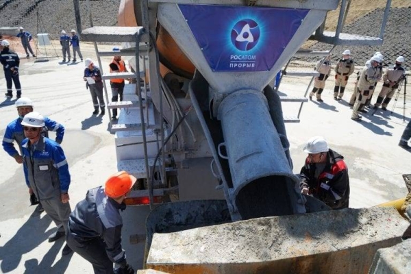 Construction of a new BREST-OD-300 fast neutron reactor has begun at a site in Siberia, part of a demonstration project by Rosatom, the Russian state-owned nuclear power company. — courtesy Rosatom