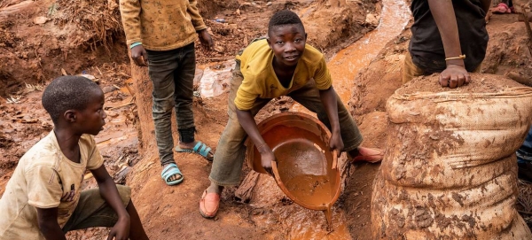 Children work at a mine in South Kivu in the Democratic Republic of the Congo in this courtesy file photo