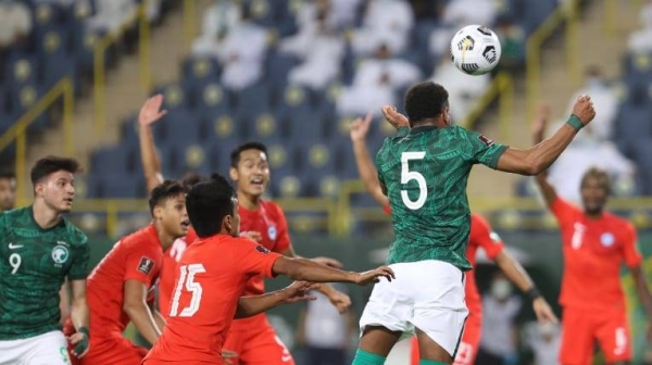 The win means Saudi Arabia go into their final game against Uzbekistan with 17 points from an unbeaten run of seven matches, with a draw in four days’ time enough to secure the top spot while Singapore end the campaign on seven points. — Courtesy photos