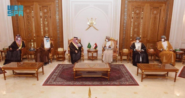 Saudi Arabia's Foreign Minister Prince Faisal Bin Farhan met here on Monday with his Omani counterpart Sayyid Badr Al-Busaidi during his official visit to Oman.