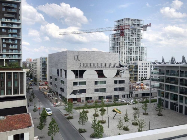 Images shared by the Antwerp Fire Brigade show that the top floor of the new building has partly come down. — courtesy Antwerp Fire Brigade
