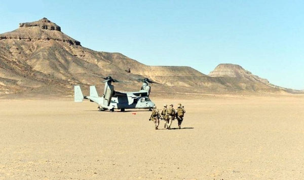 The Falcon Claws 4 exercise continues between the Royal Saudi Land Forces and the US forces, which began a week ago in the Northwestern region.