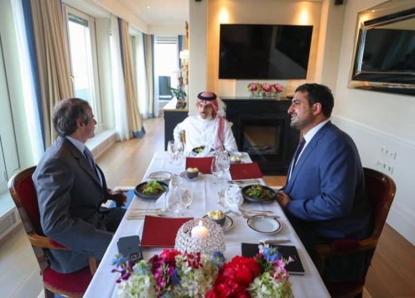 Saudi Arabia's Foreign Minister Prince Faisal Bin Farhan Bin Abdullah met on Monday with the Director-General of the International Atomic Energy Agency, Rafael Grossi, during his official visit to Austria.