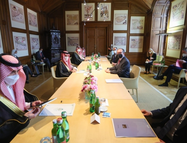 Saudi Arabia’s Foreign Minister Prince Faisal Bin Farhan met on Tuesday with his Austrian counterpart Alexander Schallenberg at the headquarters of the Austrian foreign ministry in Vienna. — Courtesy photos
