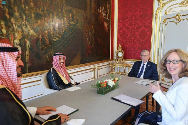 Saudi foreign minister, Austrian president
hold talks, seek to strengthen bilateral ties